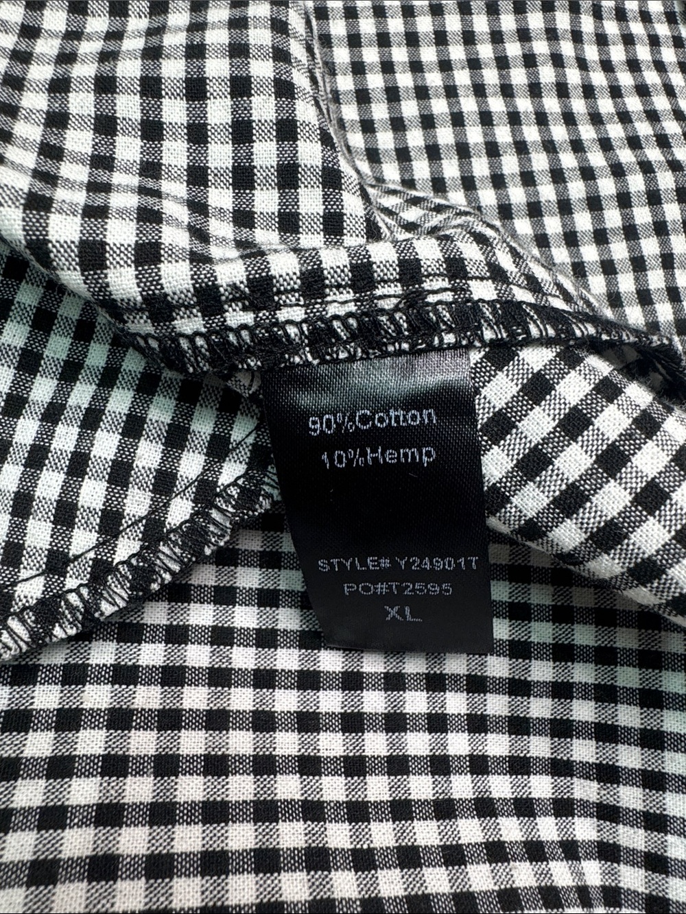 Women’s TUCKERNUCK Black And White Gingham Shirt Dress Size XL - Picture 5 of 6